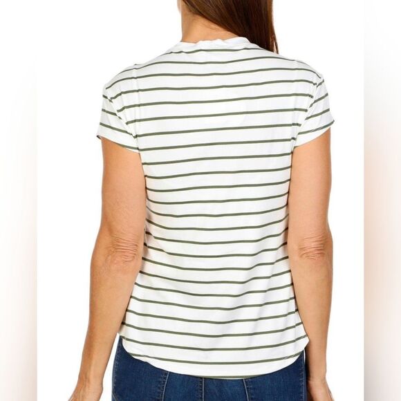 Striped Palm Tree Graphic Tee Size S - Picture 2 of 3